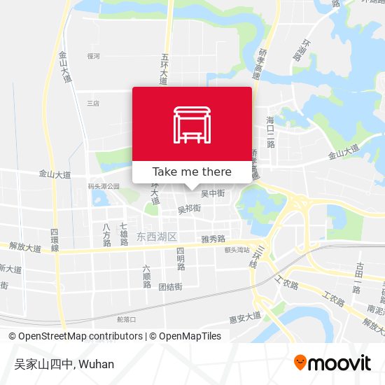 吴家山四中 map