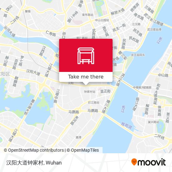 汉阳大道钟家村 map