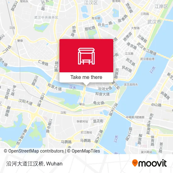 沿河大道江汉桥 map
