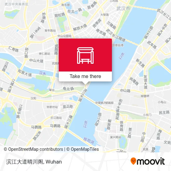 滨江大道晴川阁 map