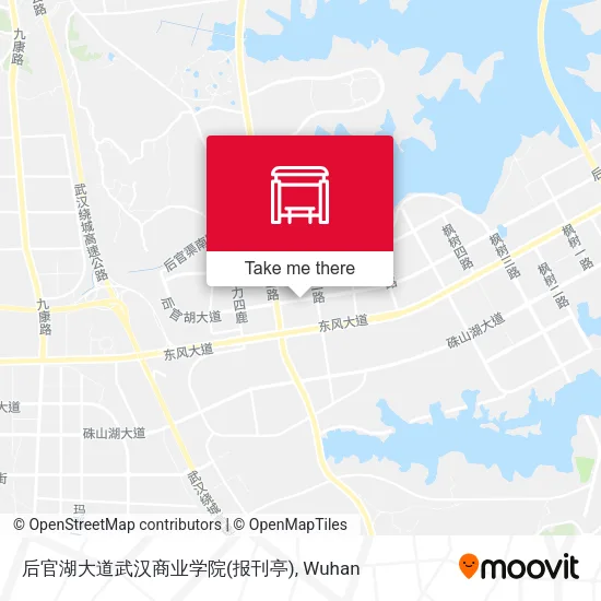 后官湖大道武汉商业学院(报刊亭) map
