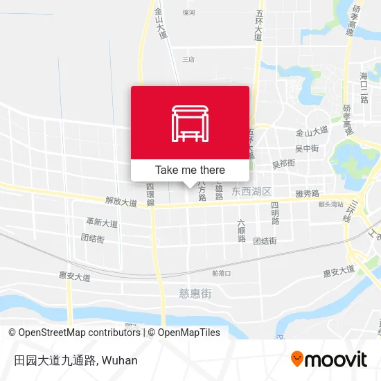 田园大道九通路 map