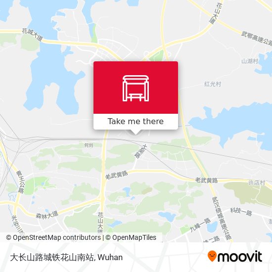大长山路城铁花山南站 map
