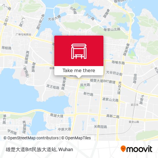 雄楚大道Brt民族大道站 map