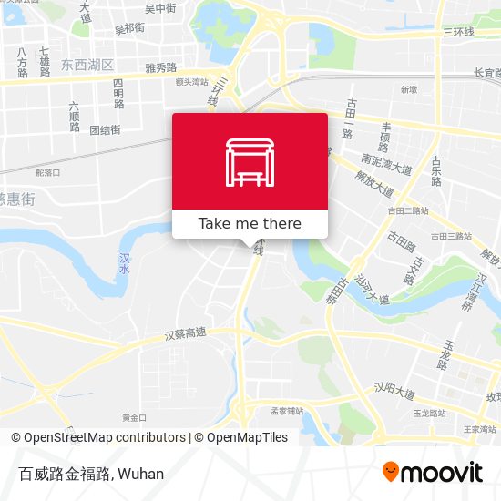 百威路金福路 map