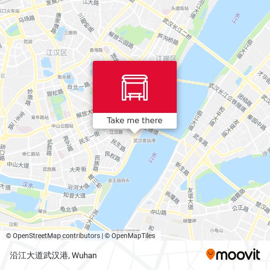 沿江大道武汉港 map