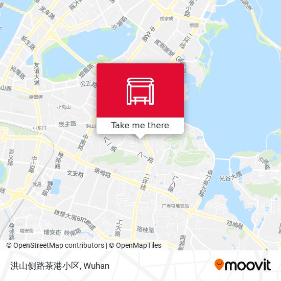 洪山侧路茶港小区 map