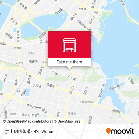 洪山侧路茶港小区 map