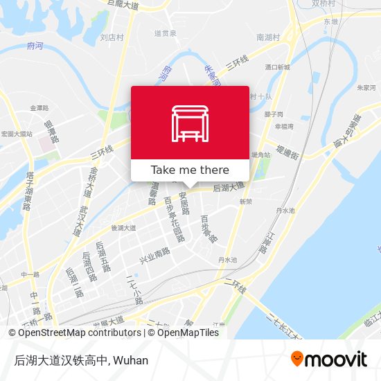 后湖大道汉铁高中 map