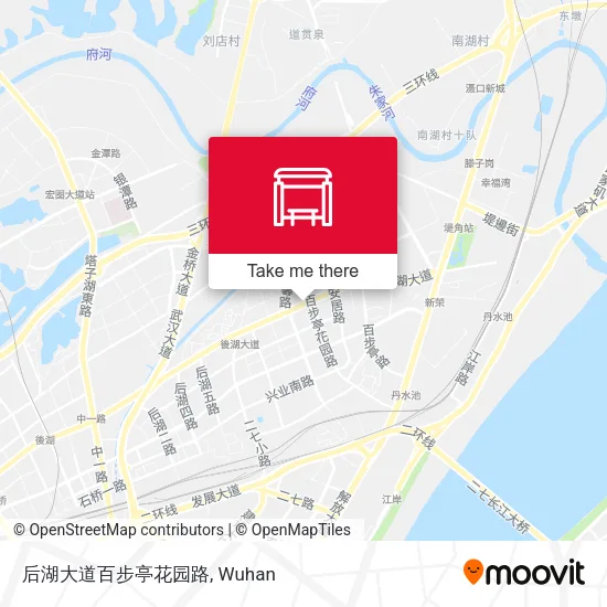 后湖大道百步亭花园路 map