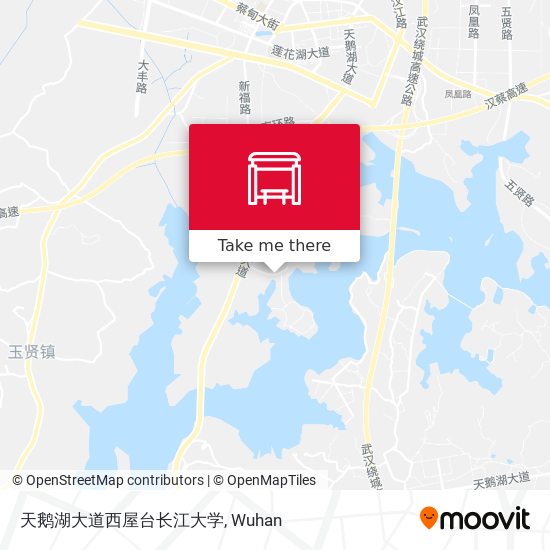 天鹅湖大道西屋台长江大学 map