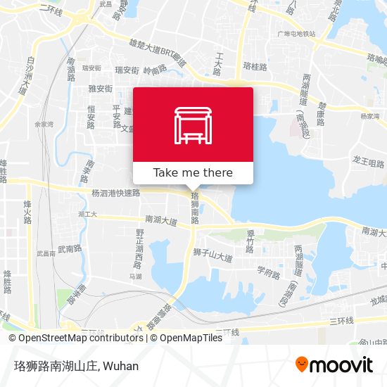 珞狮路南湖山庄 map