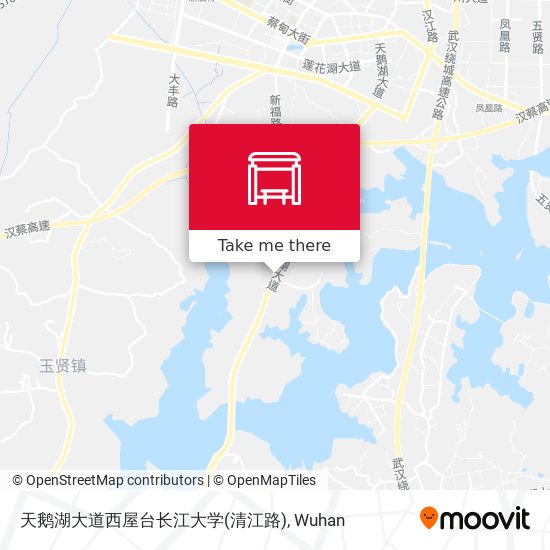 天鹅湖大道西屋台长江大学(清江路) map