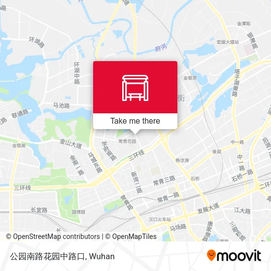 公园南路花园中路口 map
