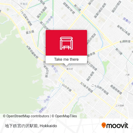 地下鉄宮の沢駅前 map