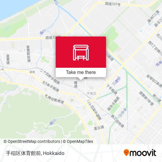 手稲区体育館前 map