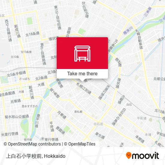 上白石小学校前 map