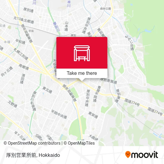 厚別営業所前 map