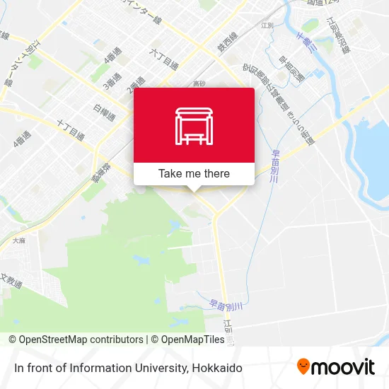 In front of Information University map