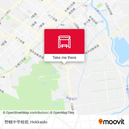 野幌中学校前 map