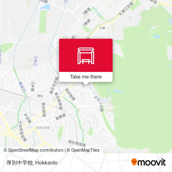 厚別中学校 map