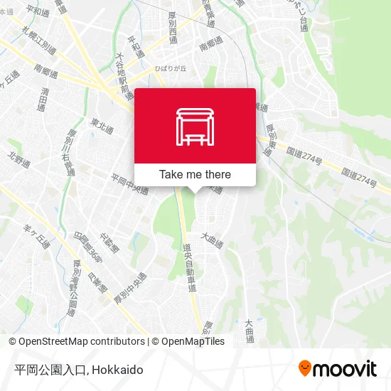 平岡公園入口 map