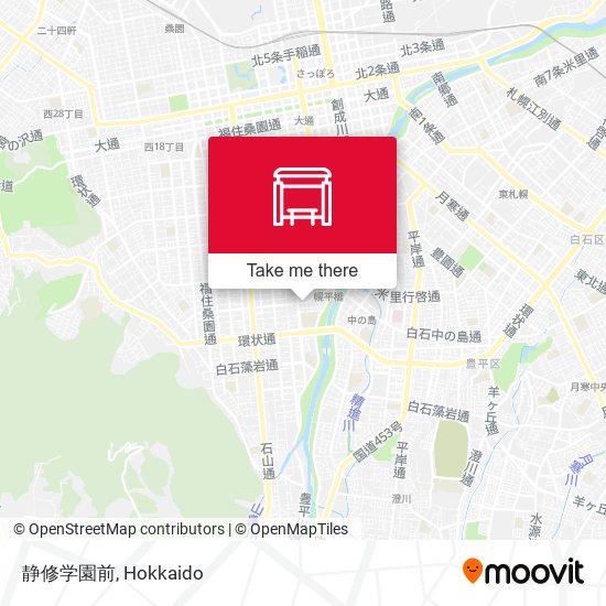静修学園前 map
