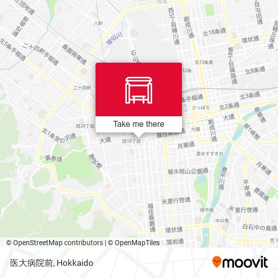 医大病院前 map