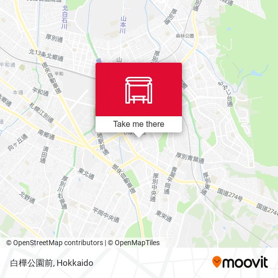 白樺公園前 map