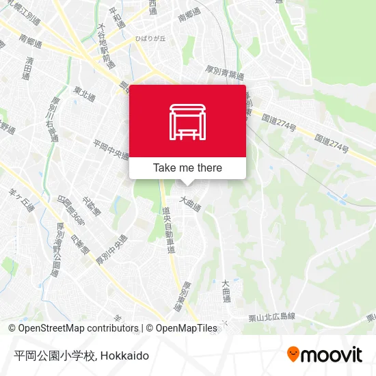 平岡公園小学校 map