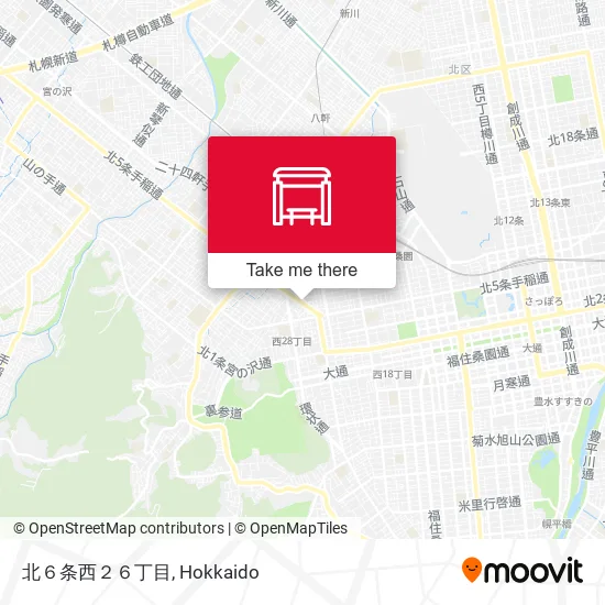 北６条西２６丁目 map