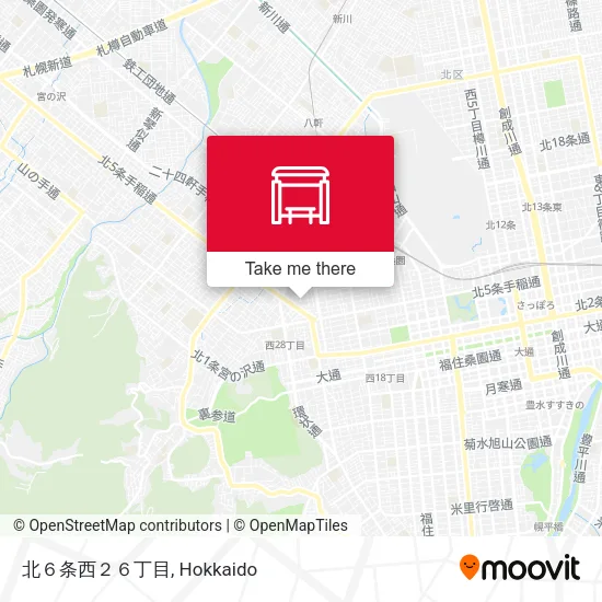 北６条西２６丁目 map
