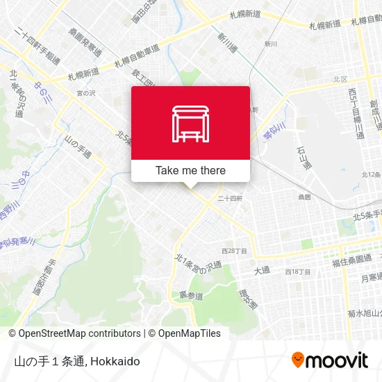山の手１条通 map