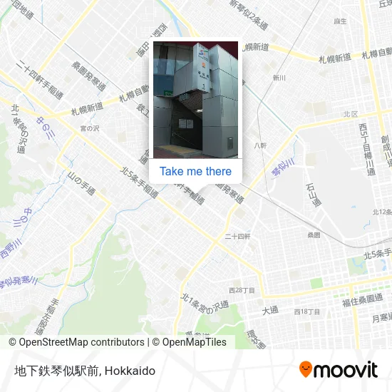 地下鉄琴似駅前 map