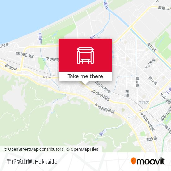 手稲鉱山通 map