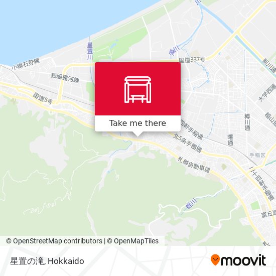 星置の滝 map