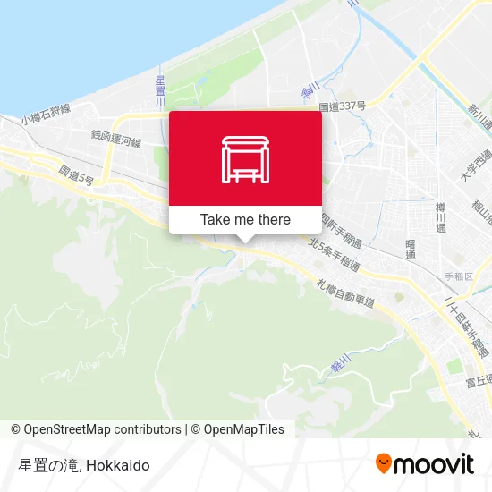 星置の滝 map