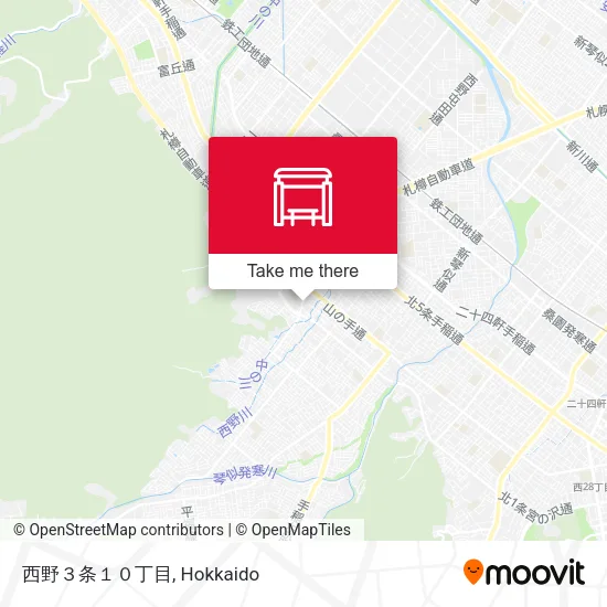 西野３条１０丁目 map