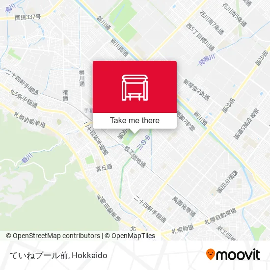 Teine Pool Front map