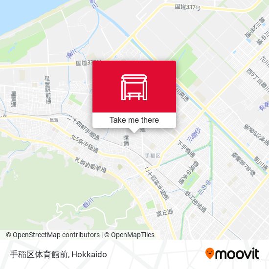 手稲区体育館前 map