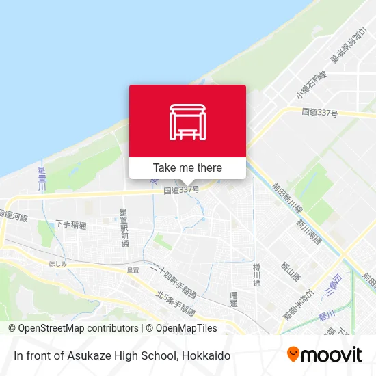 In front of Asukaze High School map