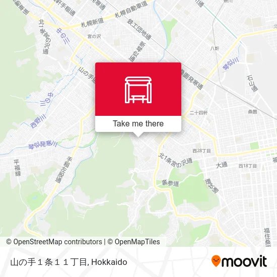 山の手１条１１丁目 map