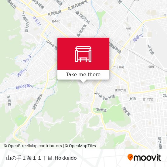 山の手１条１１丁目 map