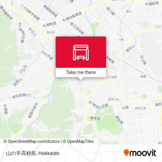 山の手高校前 map