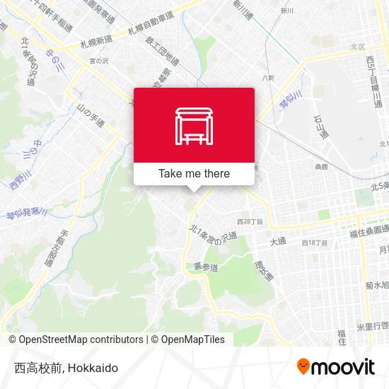 西高校前 map