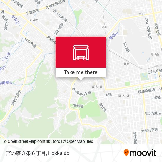 宮の森３条６丁目 map