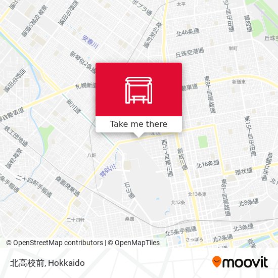 北高校前 map