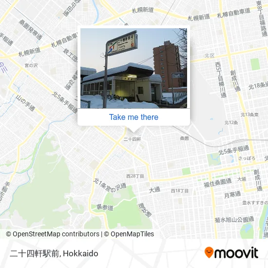 二十四軒駅前 map