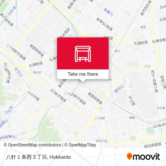 Hachiken 1-jo Nishi 3-chome map