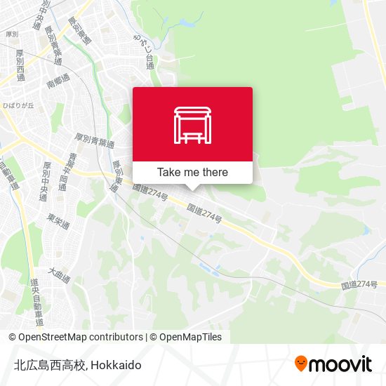 北広島西高校 map